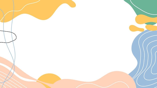 Flach abstrakter Hintergrund für Präsentationsdesign und handgezeichnetes Design
