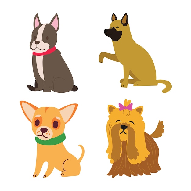 Flach, sauber, gefüllt, Hund, Haustier, ganzer Körper