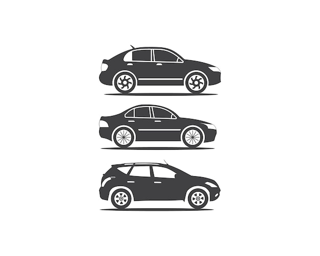 Flach-Vektor der Auto-Silhouette