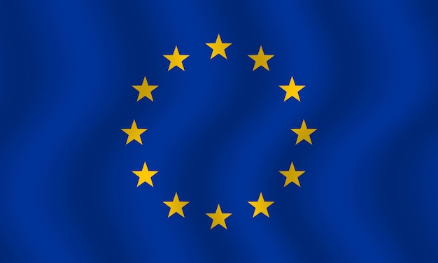 Flachdarstellung der Flagge der Europäischen Union