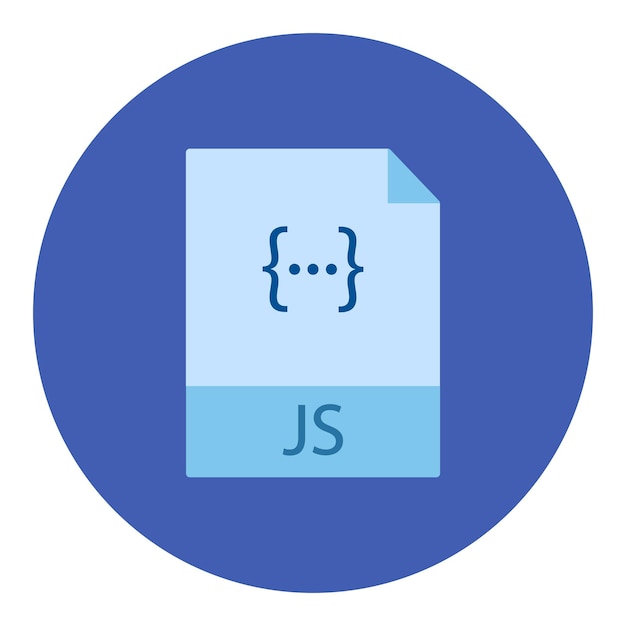 Vektor flachdarstellung der javascript-datei