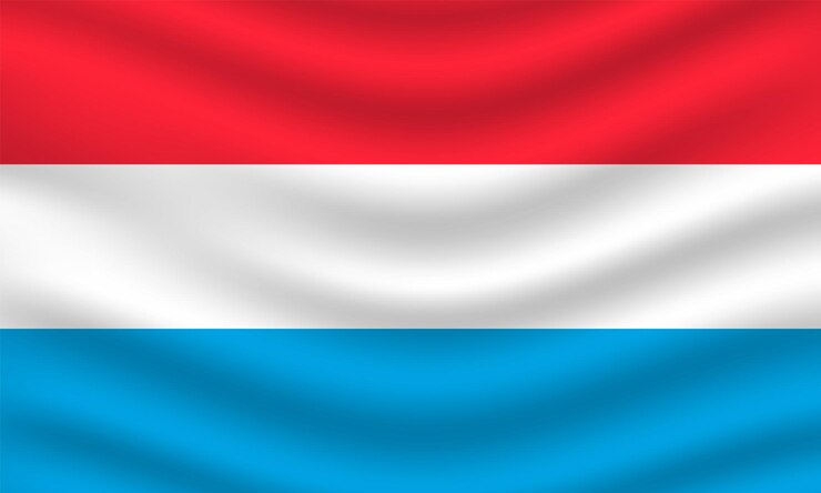 Vektor flachdarstellung der luxemburgischen nationalflagge