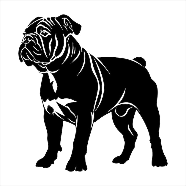 Flachdarstellung der Silhouette eines Spaniel-Hunds