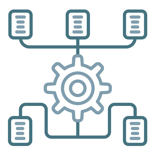 Vektor flachdarstellung des algorithmus