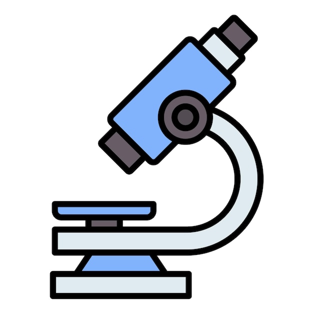 Vektor flachdarstellung des mikroskops