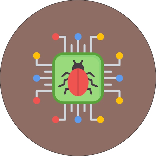 Flachdarstellung eines Cyberangriffs