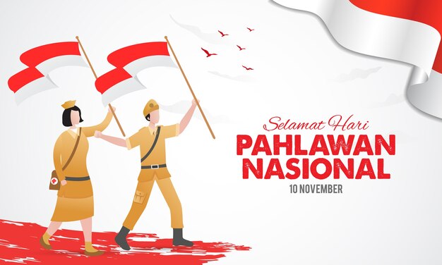 Flache design pahlawan helden tag illustration