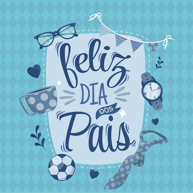 Flache dia dos pais-illustration