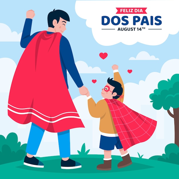 Flache dia dos pais-illustration