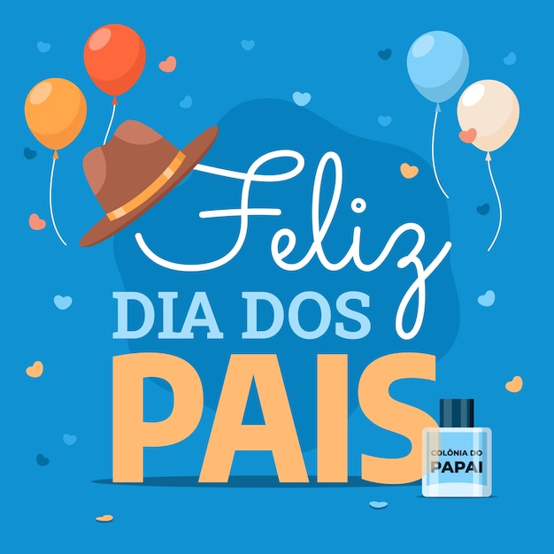 Flache dia dos pais-Textillustration