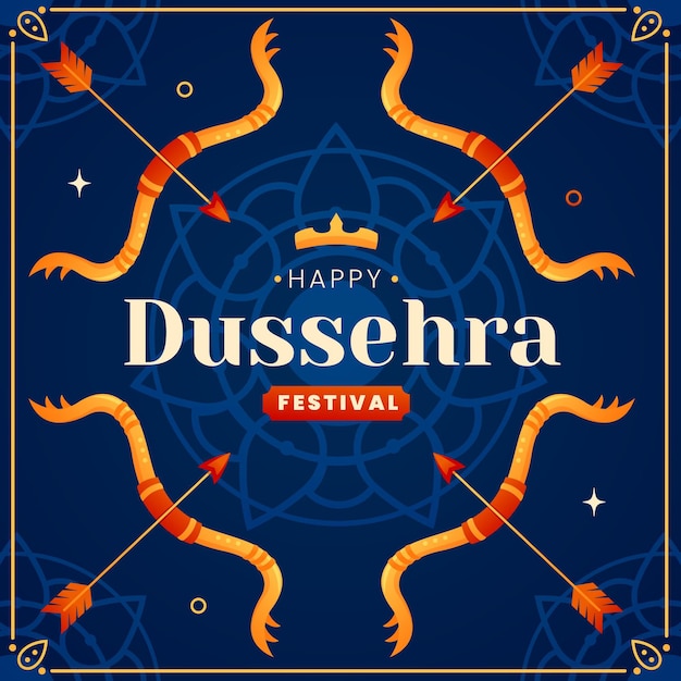 Flache dussehra festivalillustration