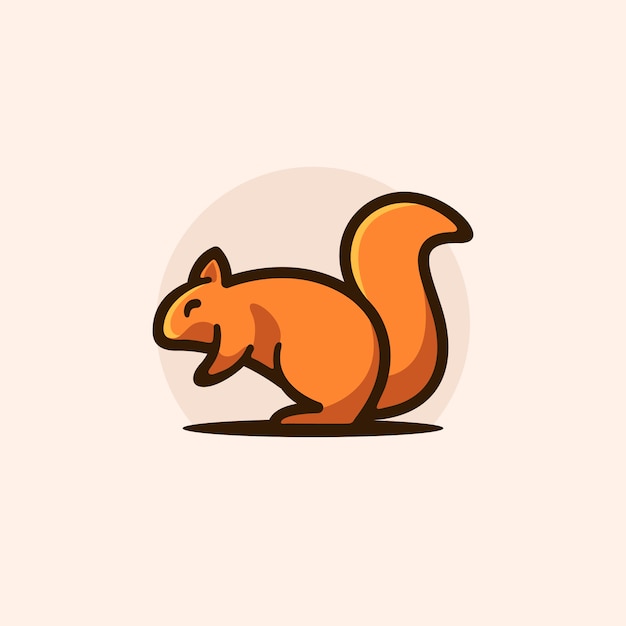 flache Eichhörnchen Charakter Abbildung
