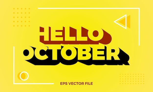 Flache hallo oktober logo vorlage