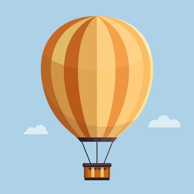 Flache Heißluftballon-Vektorillustration