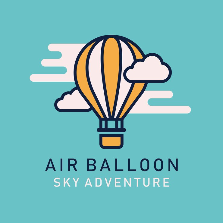flache Heißluftballons Luftschiff