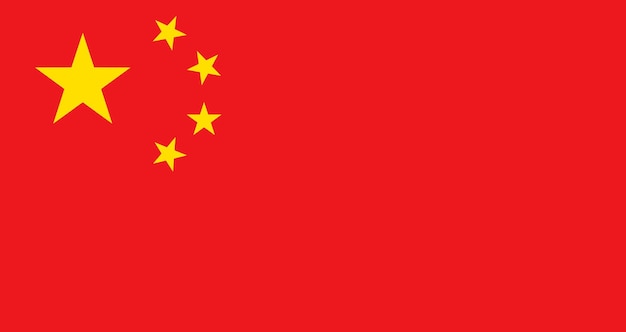 Flache Illustration der chinesischen Nationalflagge