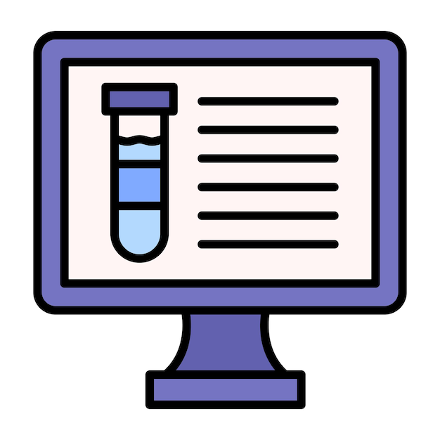 Flache Illustration der Informatik
