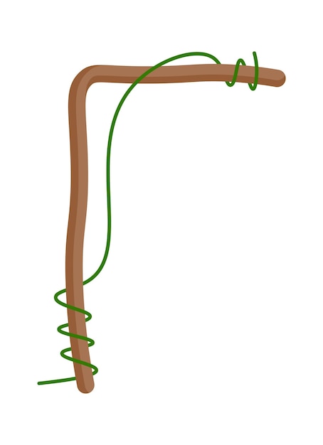 Vektor flache illustration der liana-dschungelpflanze