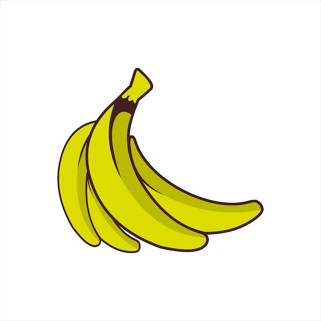 Flache illustration des bananenfruchtgestaltungselements