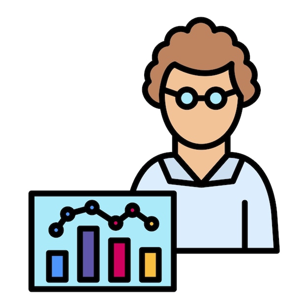 Flache Illustration des Datenwissenschaftlers