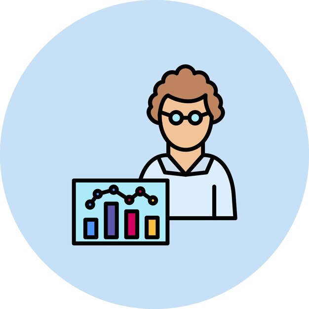 Flache Illustration des Datenwissenschaftlers
