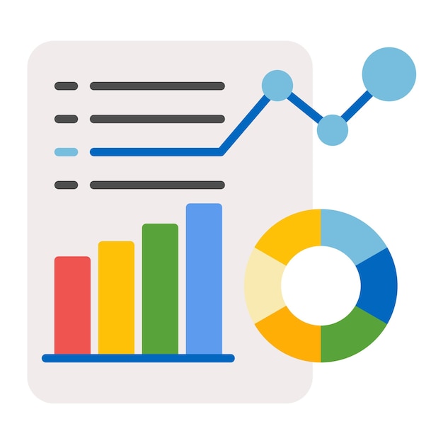 Flache Illustration des Marketingberichts
