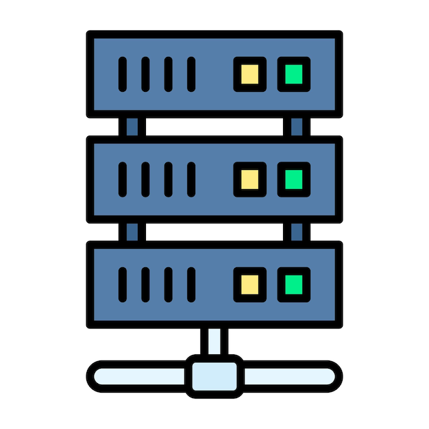Flache Illustration des Servers