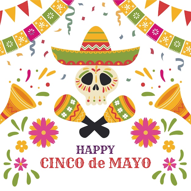 Flache Illustration für Cinco de Mayo-Feier