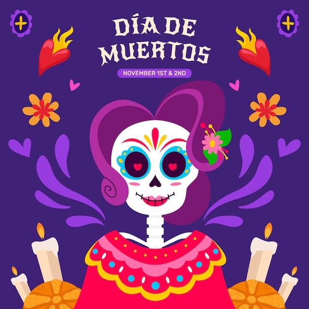 Flache Illustration für Dia de Murtos-Feier