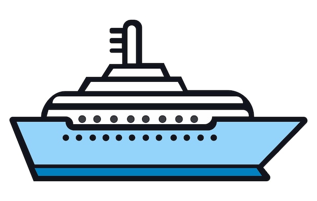 Flache illustration von seeschiffen vektor für frachtschiffe