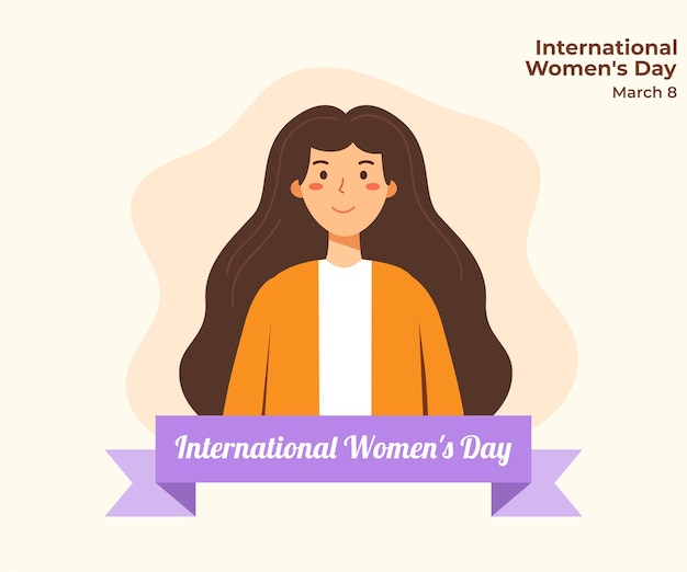 Flache Illustration zum internationalen Frauentag