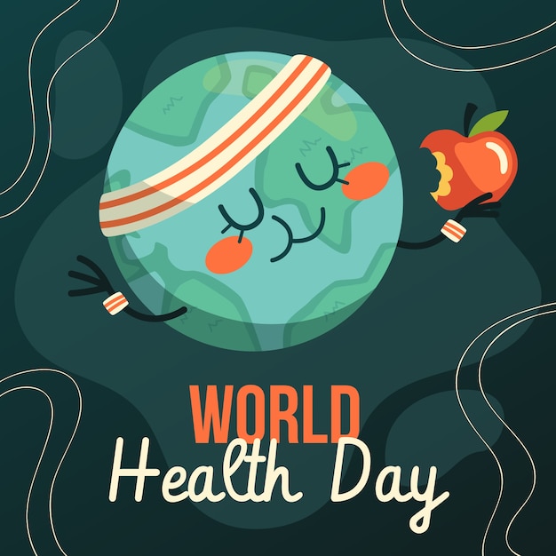 Flache Illustration zum Weltgesundheitstag