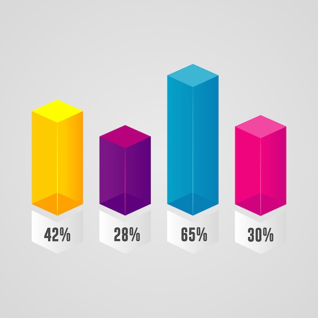 Flache infografik schritt