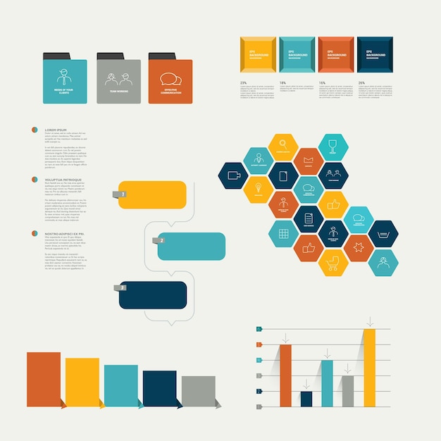 Flache infografik-vorlage.