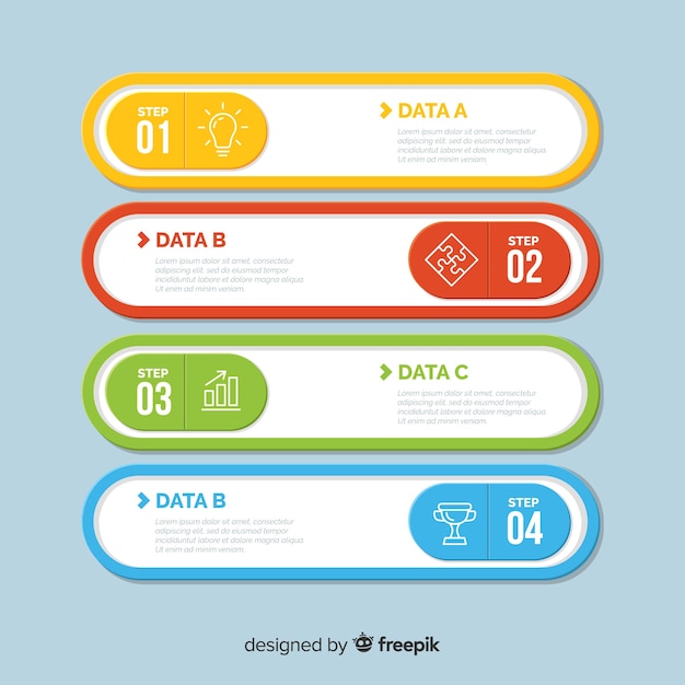 Flache infografik