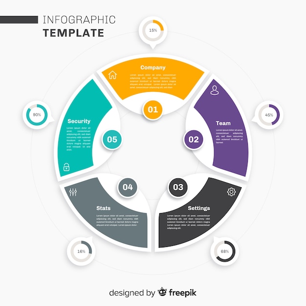 Flache infografik