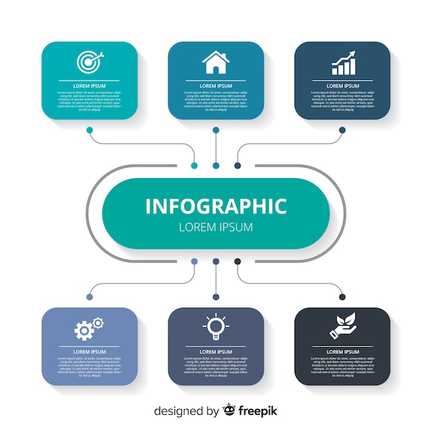 Flache infographik designvorlage