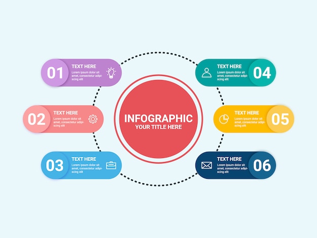 Flache infographik element