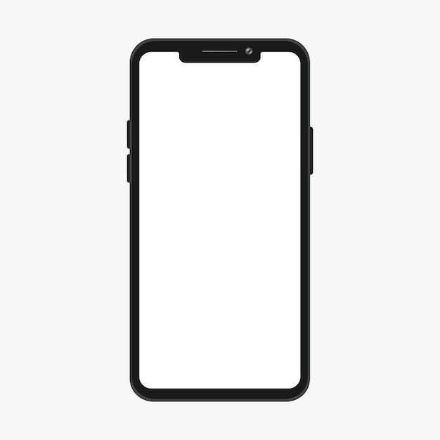 Vektor flache moderne smartphone-weiße anzeige-vektor-mockup-illustration