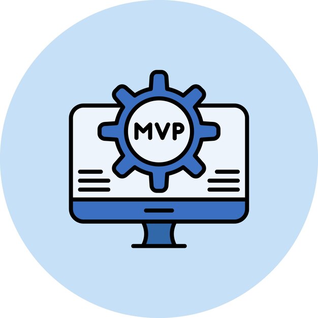 Flache MVP-Illustration