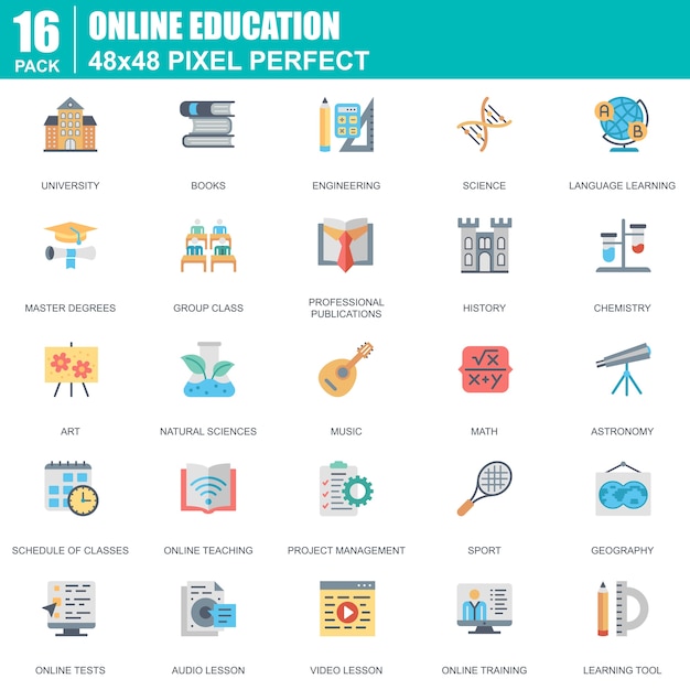 Flache Online-Bildung