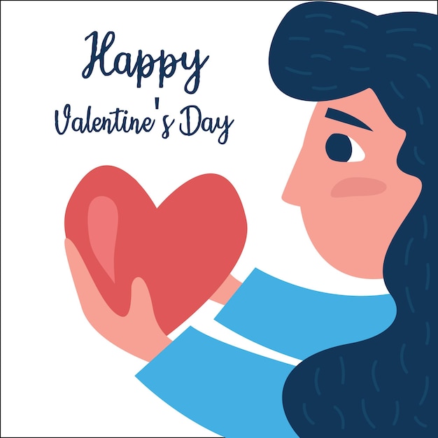 Flache valentinstagillustration Kostenlosen Vektoren