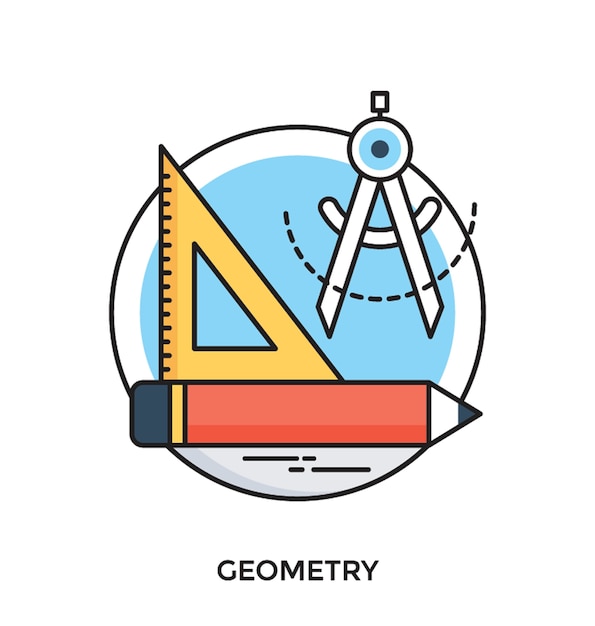 Flache vektorikone der geometrie