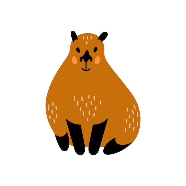 Flache Vektorillustration von Capybara