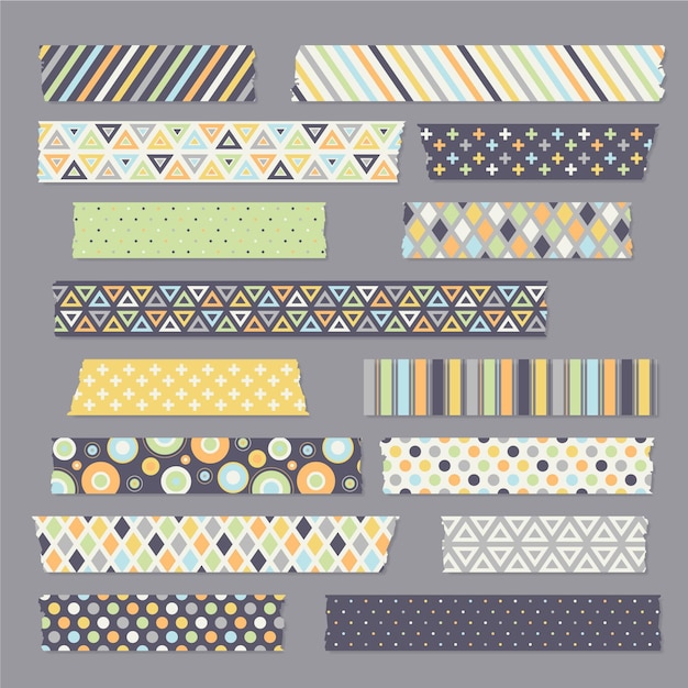 Flache washi tape sammlung