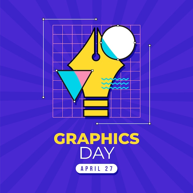 Flache Weltgrafik-Tagesillustration