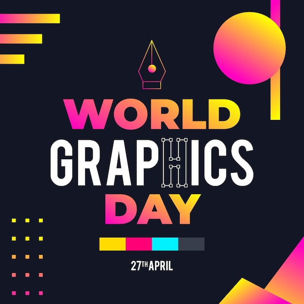 Flache Weltgrafik-Tagesillustration