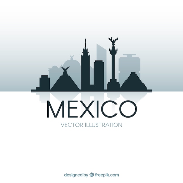 Flachen Mexiko Skyline Hintergrund
