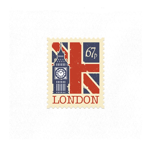 Flacher beitragsstempel london