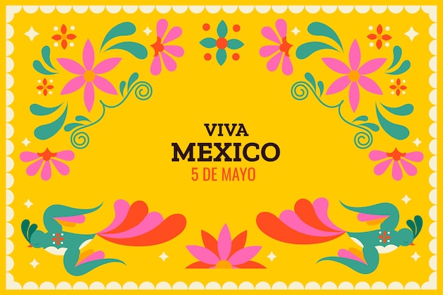 Flacher Cinco de Mayo-Hintergrund